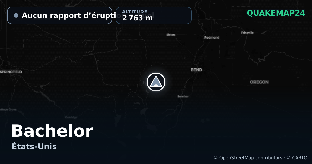 Bachelor · Aucun rapport d’éruption actuel · 2 763 m