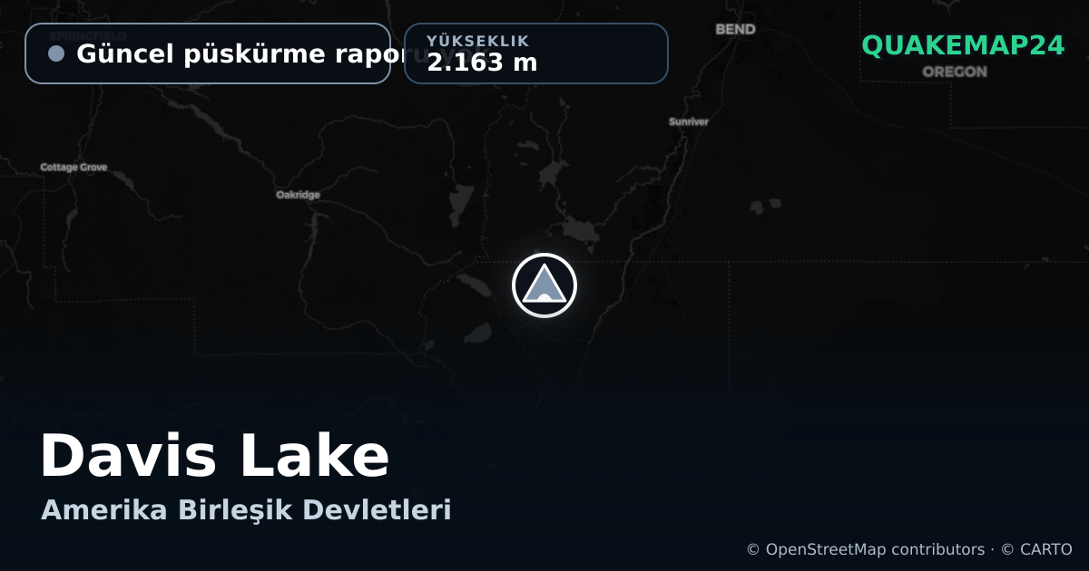 Davis Lake · Güncel püskürme raporu yok · 2.163 m
