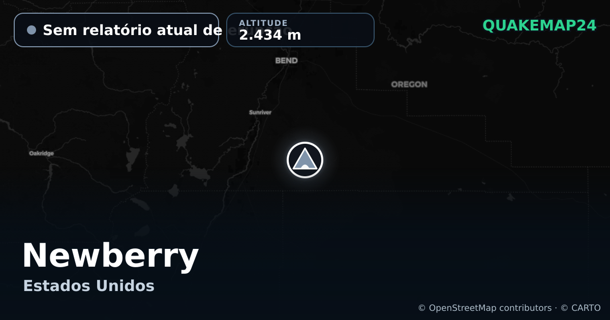 Newberry · Sem relatório atual de erupção · 2.434 m