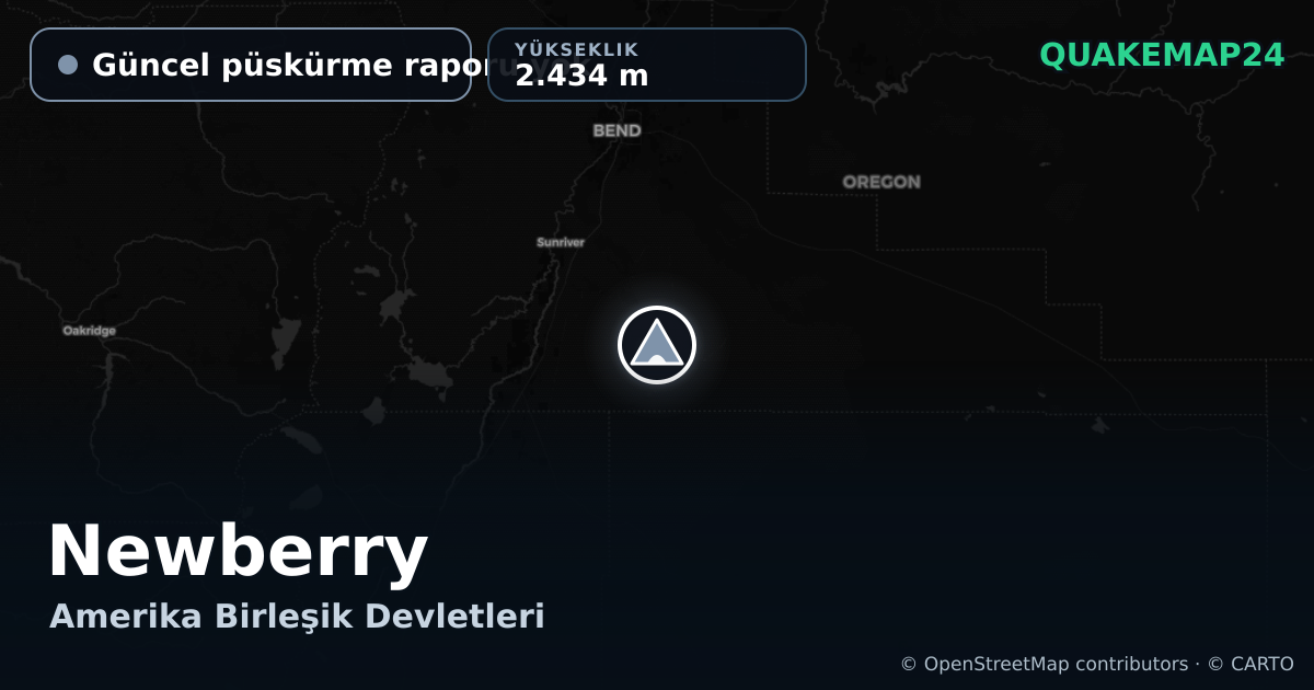 Newberry · Güncel püskürme raporu yok · 2.434 m