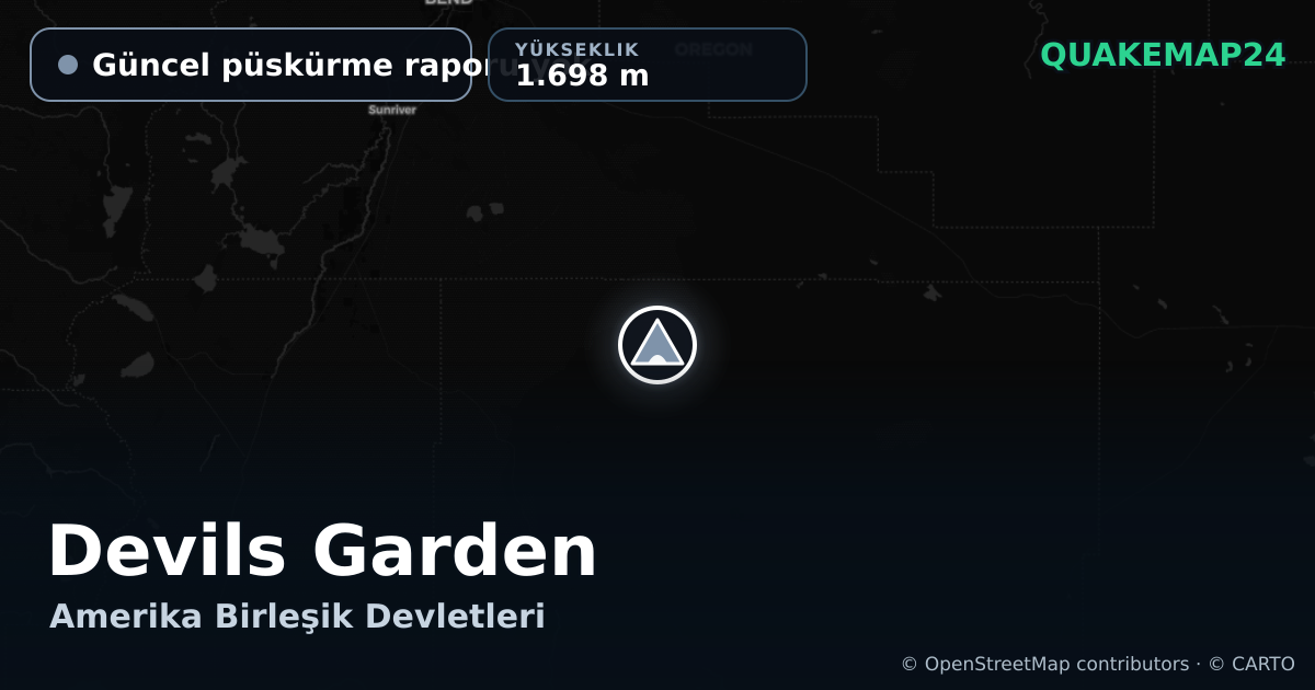 Devils Garden · Güncel püskürme raporu yok · 1.698 m