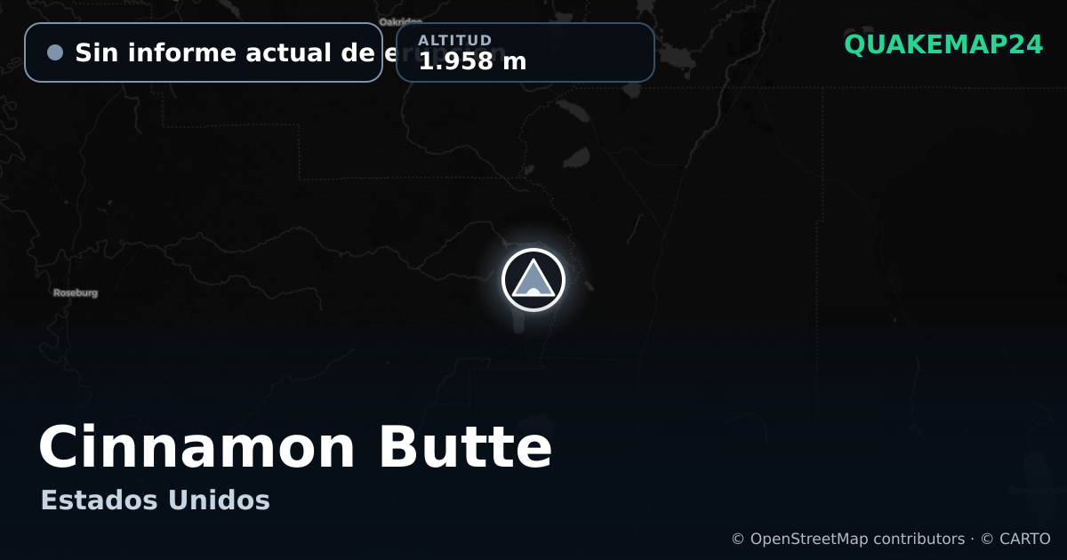 Cinnamon Butte · Sin informe actual de erupción · 1.958 m