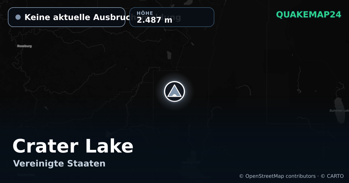 Crater Lake · Keine aktuelle Ausbruchsmeldung · 2.487 m