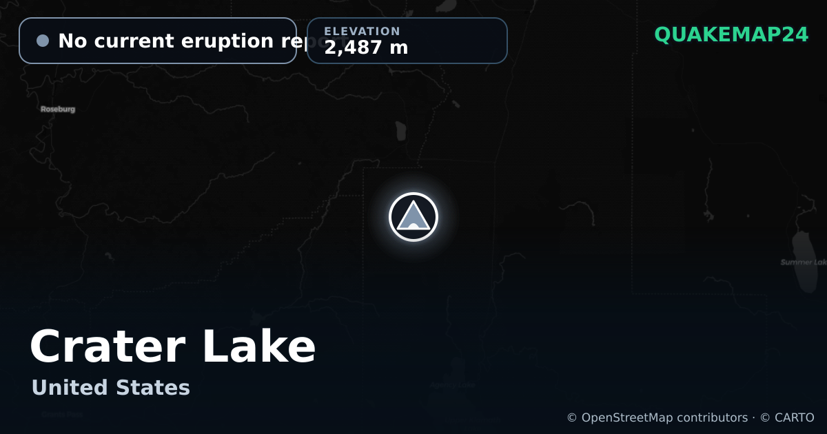 Crater Lake · No current eruption report · 2,487 m