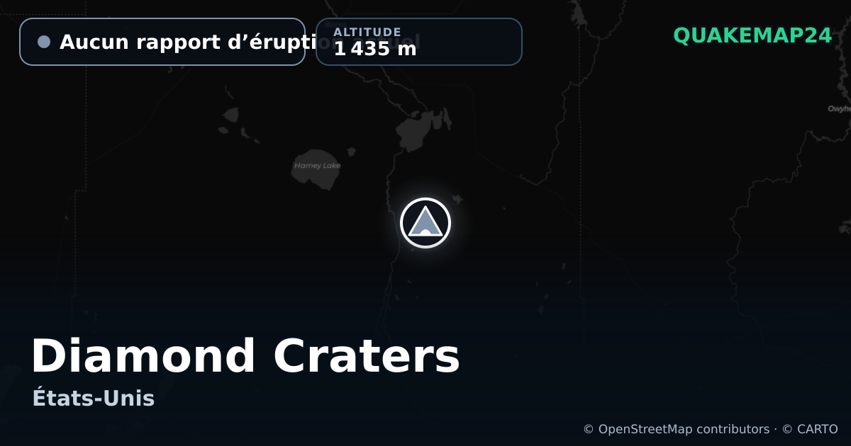 Diamond Craters · Aucun rapport d’éruption actuel · 1 435 m