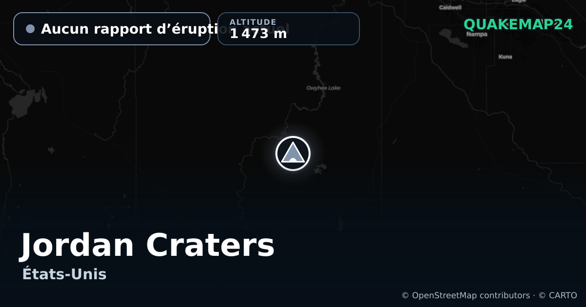 Jordan Craters · Aucun rapport d’éruption actuel · 1 473 m