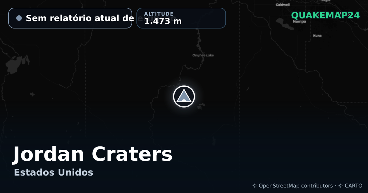 Jordan Craters · Sem relatório atual de erupção · 1.473 m