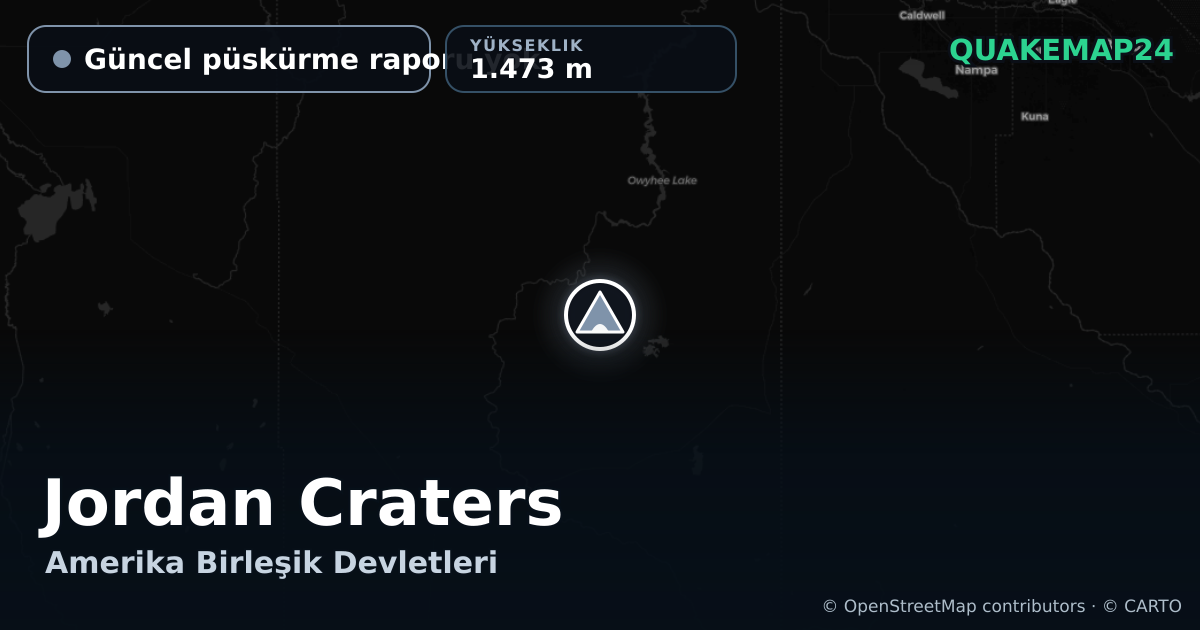 Jordan Craters · Güncel püskürme raporu yok · 1.473 m