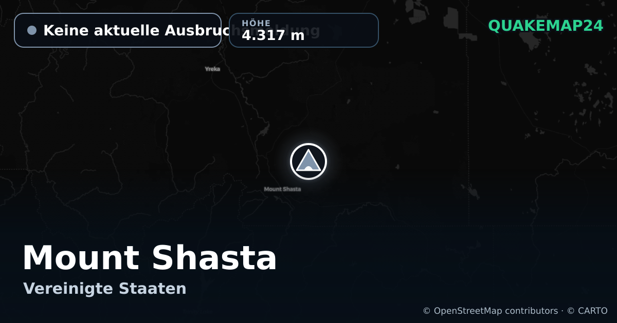 Mount Shasta · Keine aktuelle Ausbruchsmeldung · 4.317 m