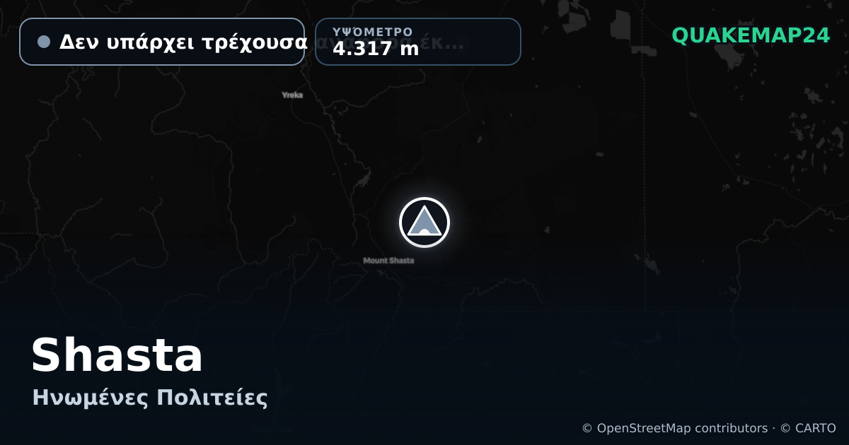 Shasta · Δεν υπάρχει τρέχουσα αναφορά έκρηξης · 4.317 m