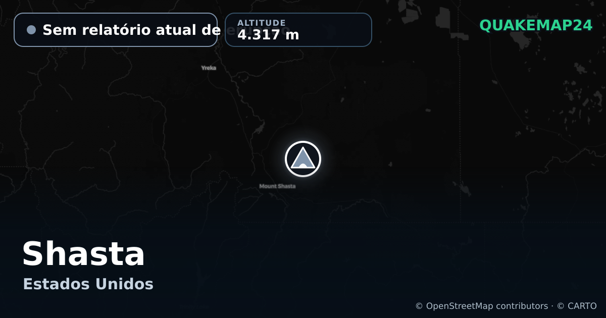 Shasta · Sem relatório atual de erupção · 4.317 m