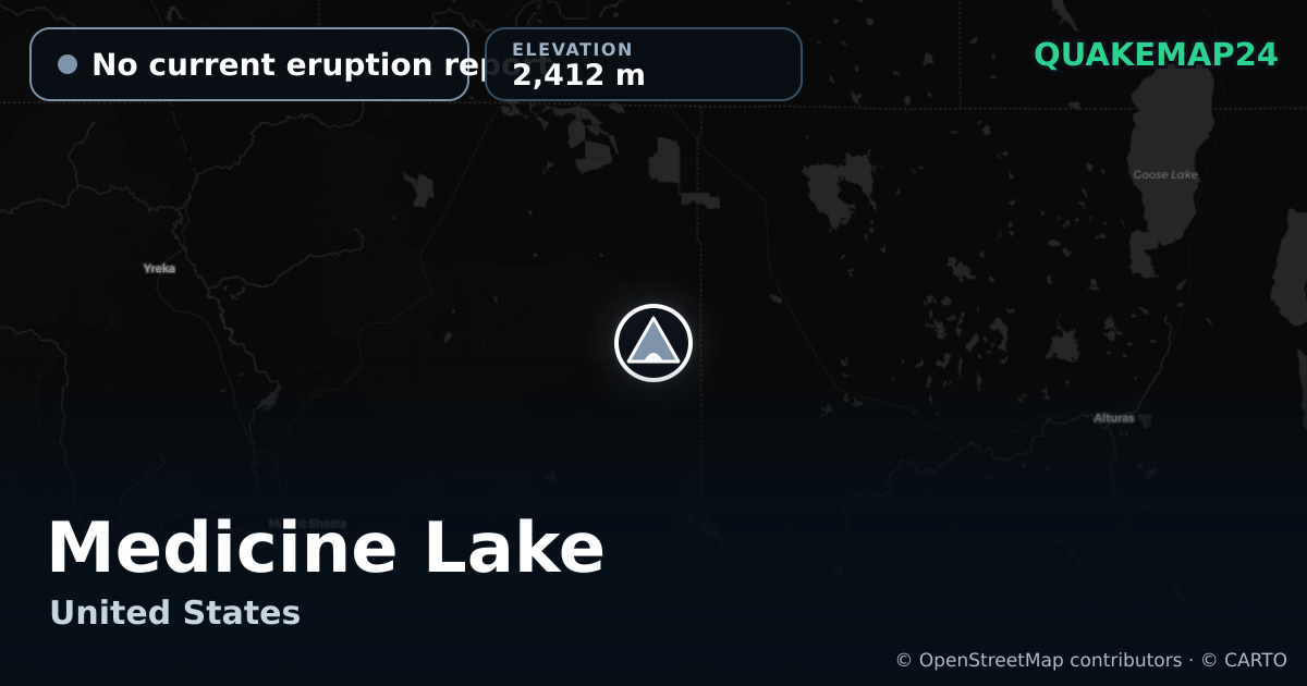 Medicine Lake · No current eruption report · 2,412 m