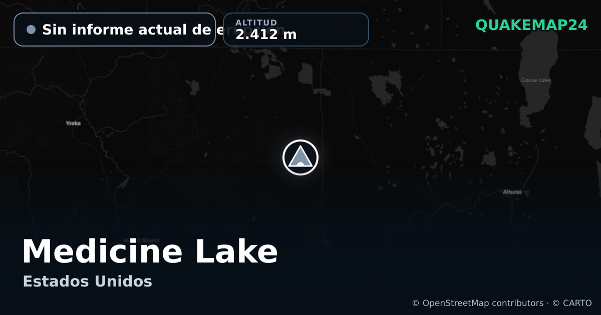 Medicine Lake · Sin informe actual de erupción · 2.412 m