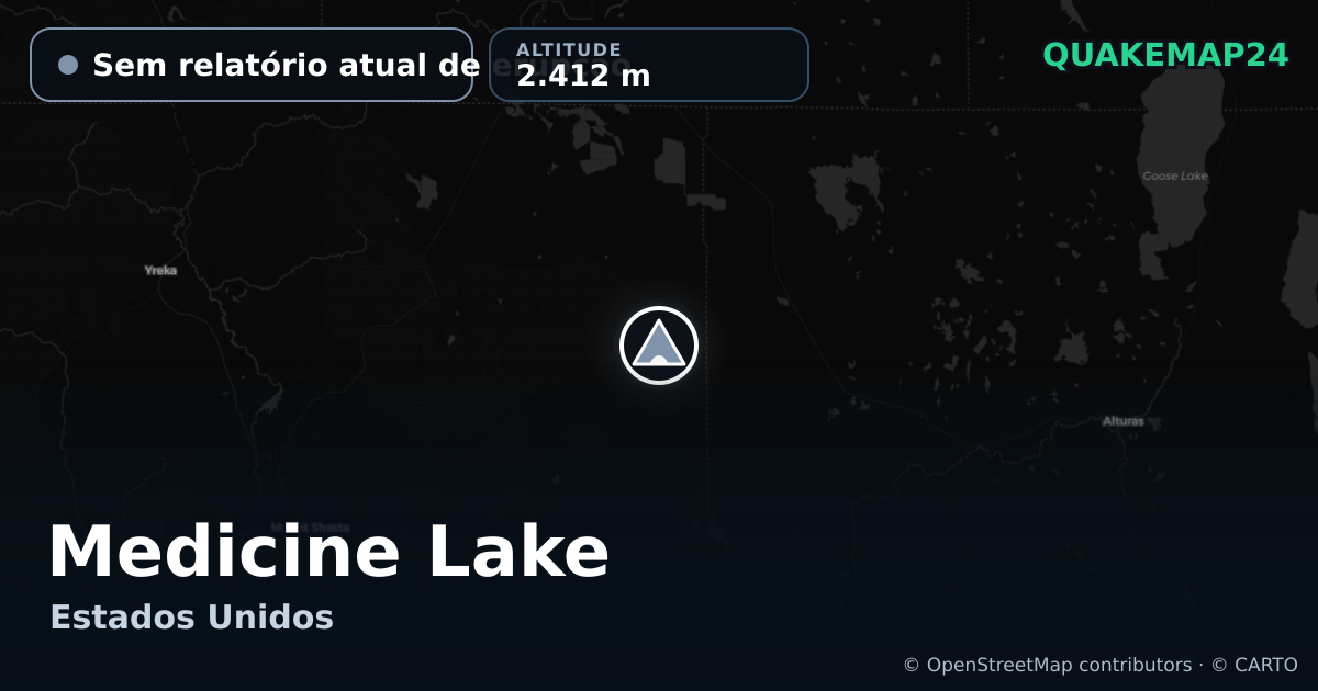 Medicine Lake · Sem relatório atual de erupção · 2.412 m