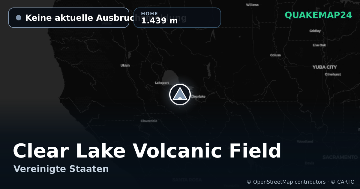 Clear Lake Volcanic Field · Keine aktuelle Ausbruchsmeldung · 1.439 m