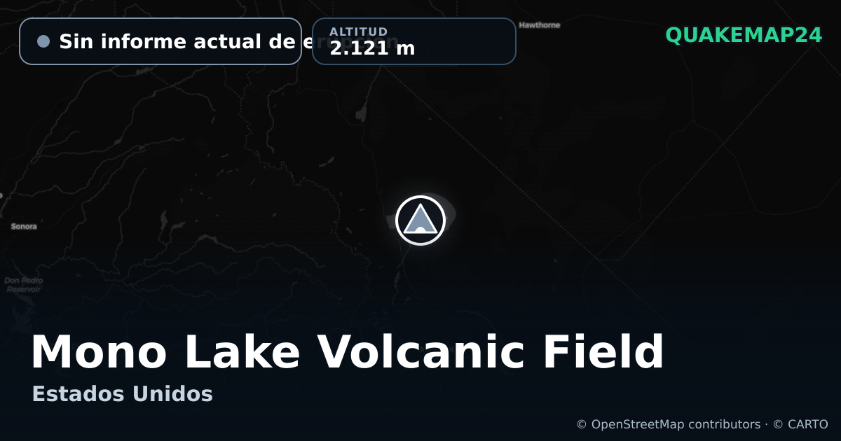 Mono Lake Volcanic Field · Sin informe actual de erupción · 2.121 m