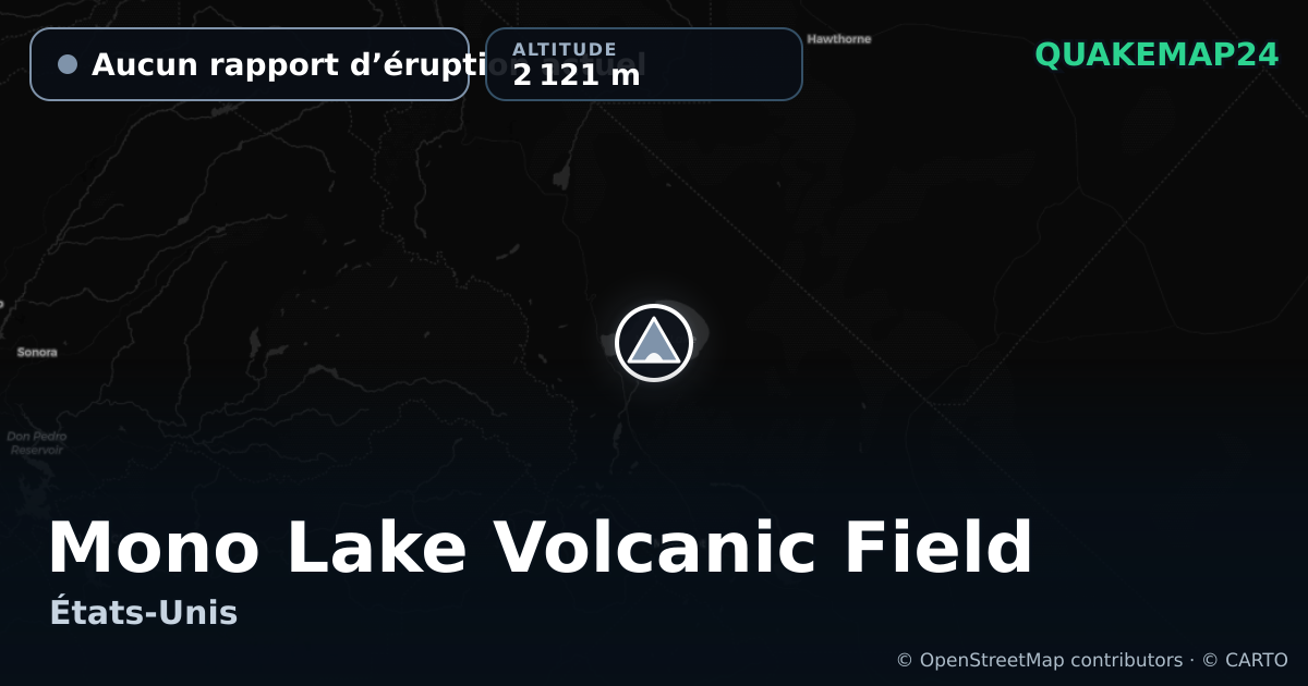 Mono Lake Volcanic Field · Aucun rapport d’éruption actuel · 2 121 m