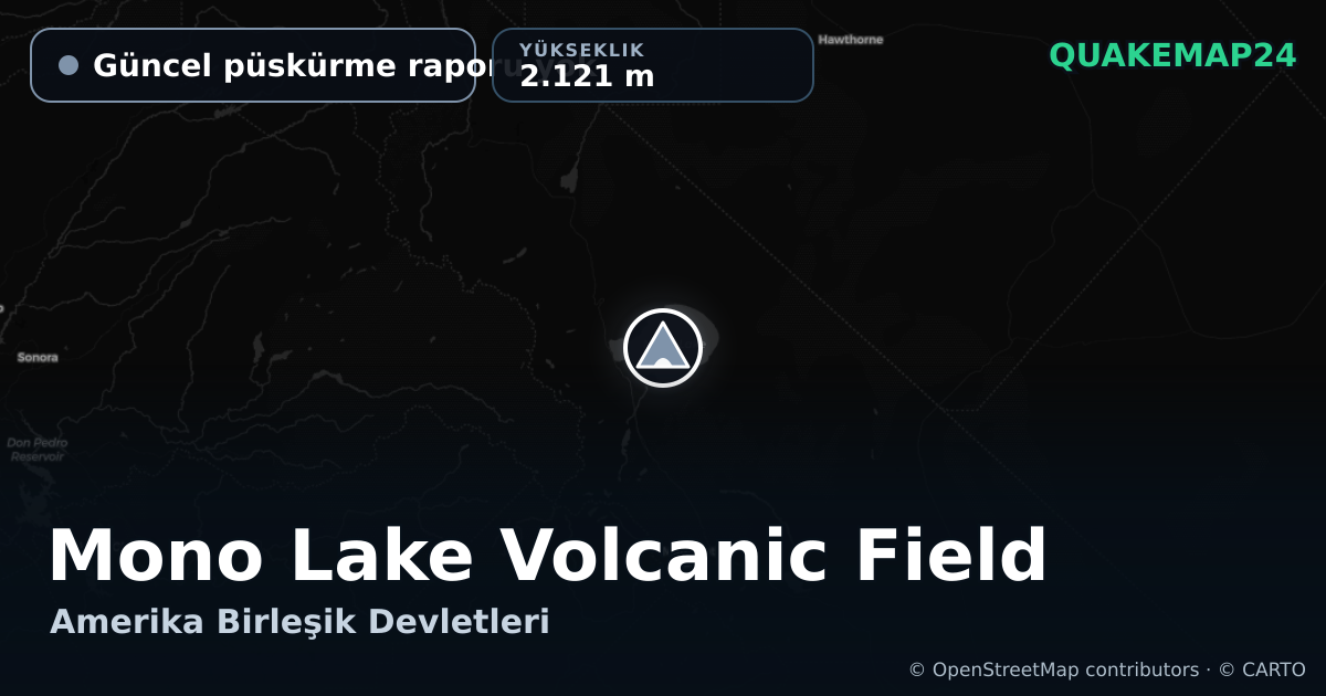 Mono Lake Volcanic Field · Güncel püskürme raporu yok · 2.121 m