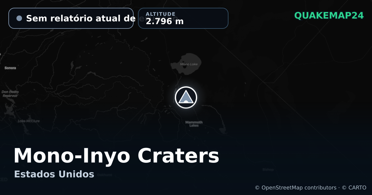 Mono-Inyo Craters · Sem relatório atual de erupção · 2.796 m