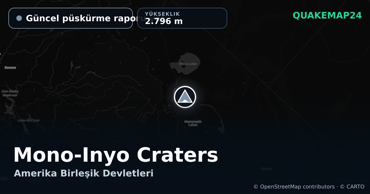 Mono-Inyo Craters · Güncel püskürme raporu yok · 2.796 m
