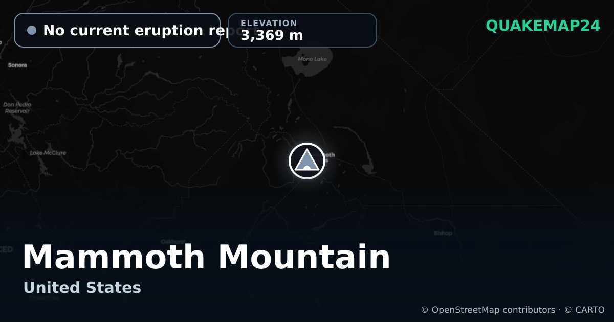 Mammoth Mountain · No current eruption report · 3,369 m