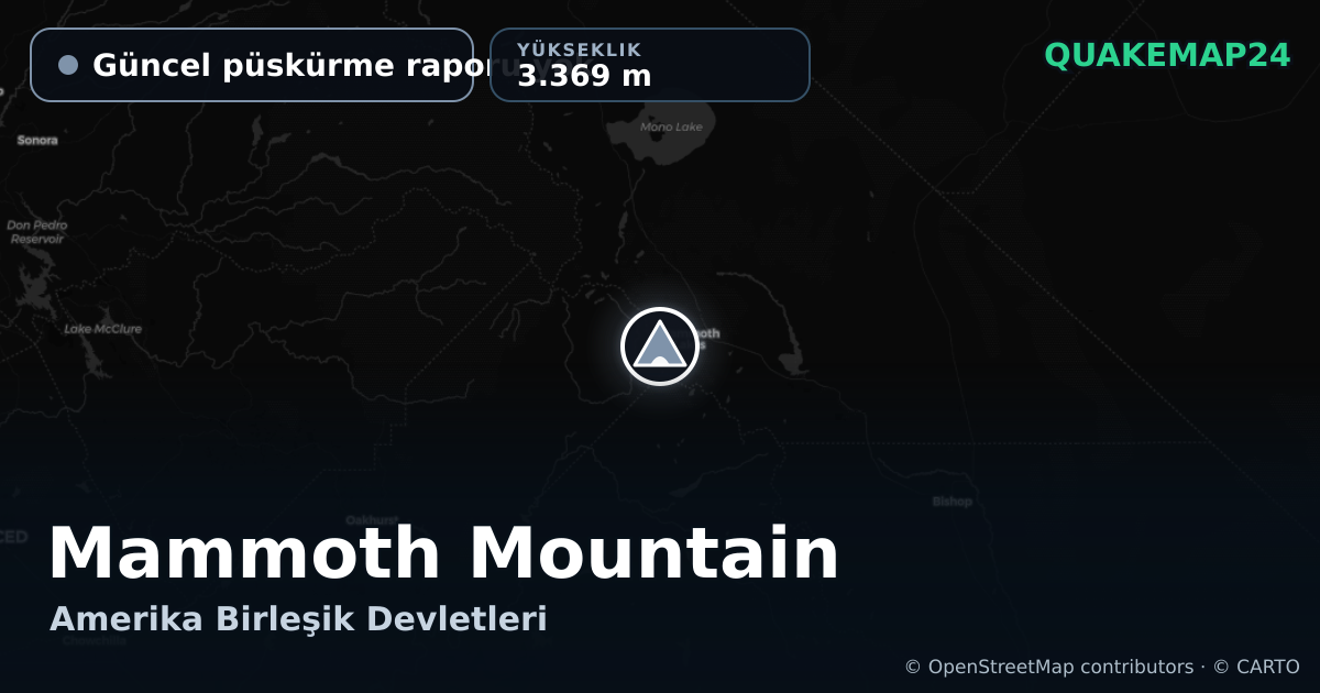 Mammoth Mountain · Güncel püskürme raporu yok · 3.369 m
