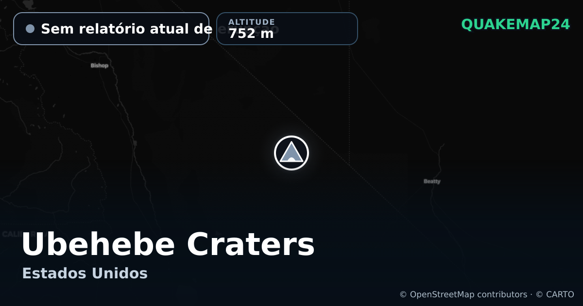 Ubehebe Craters · Sem relatório atual de erupção · 752 m