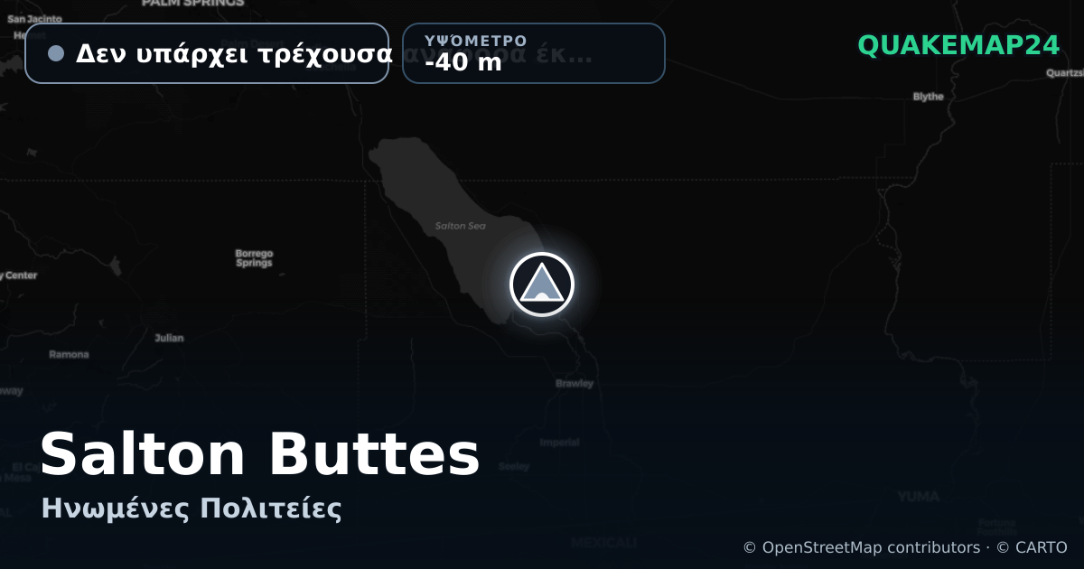 Salton Buttes · Δεν υπάρχει τρέχουσα αναφορά έκρηξης · -40 m