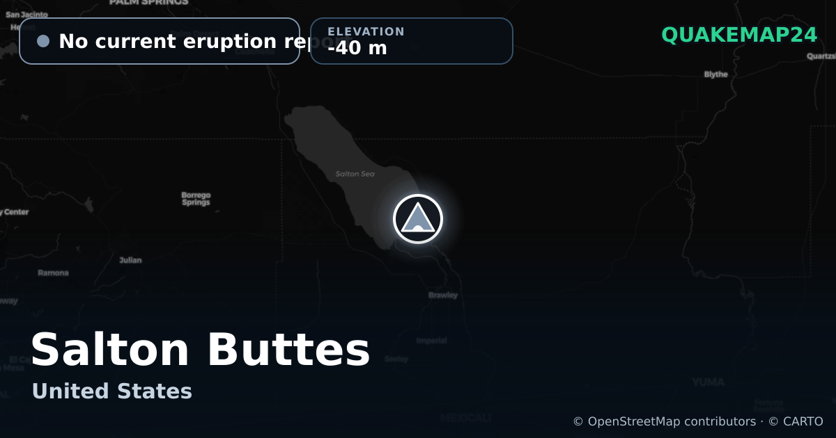 Salton Buttes · No current eruption report · -40 m