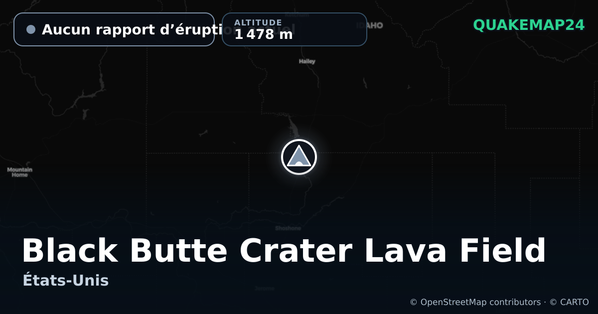 Black Butte Crater Lava Field · Aucun rapport d’éruption actuel · 1 478 m