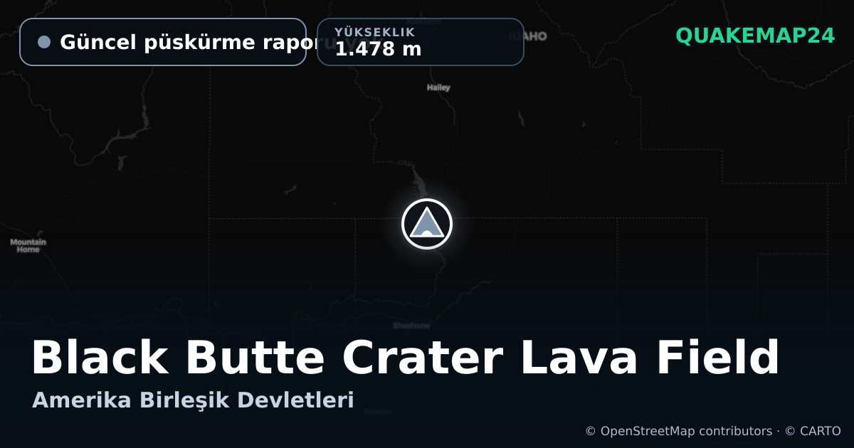 Black Butte Crater Lava Field · Güncel püskürme raporu yok · 1.478 m