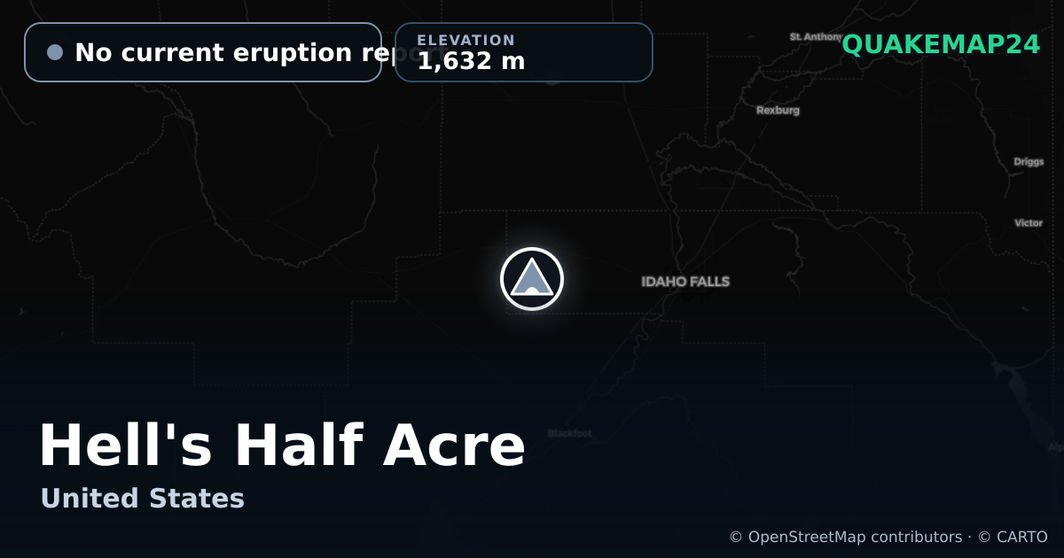 Hell's Half Acre · No current eruption report · 1,632 m