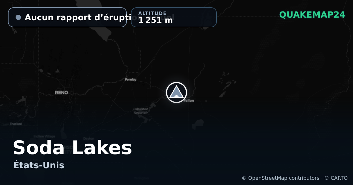 Soda Lakes · Aucun rapport d’éruption actuel · 1 251 m