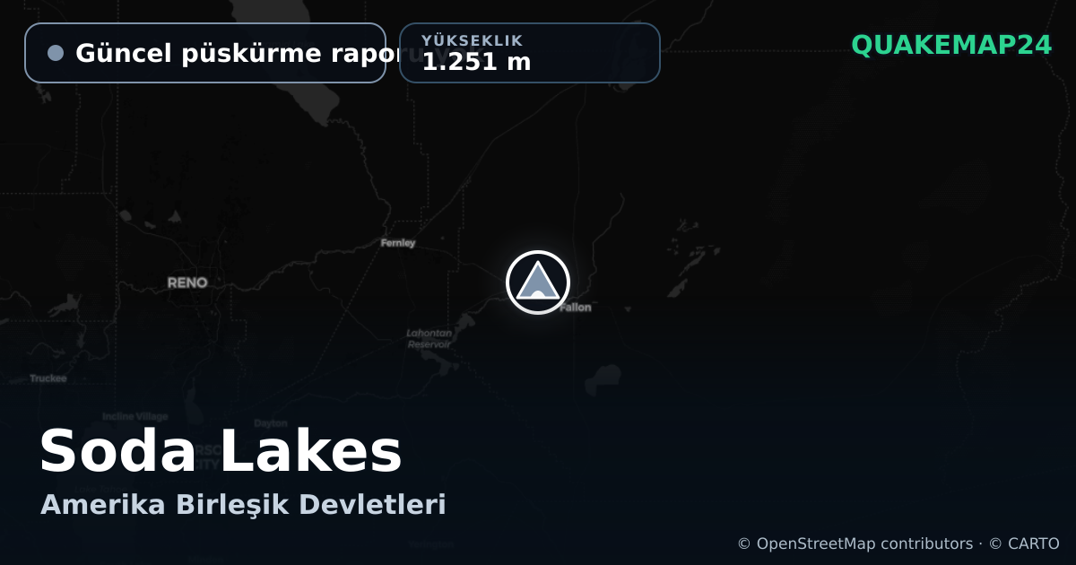 Soda Lakes · Güncel püskürme raporu yok · 1.251 m