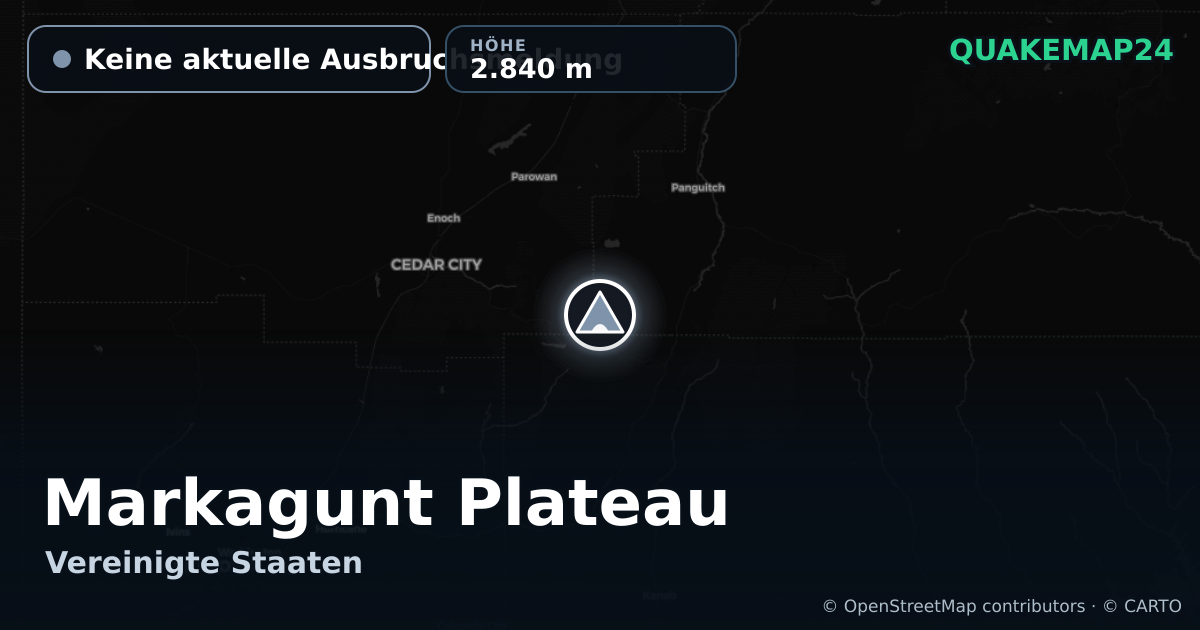 Markagunt Plateau · Keine aktuelle Ausbruchsmeldung · 2.840 m