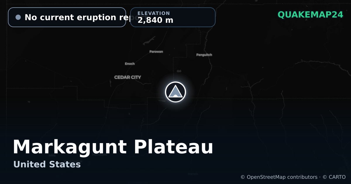 Markagunt Plateau · No current eruption report · 2,840 m