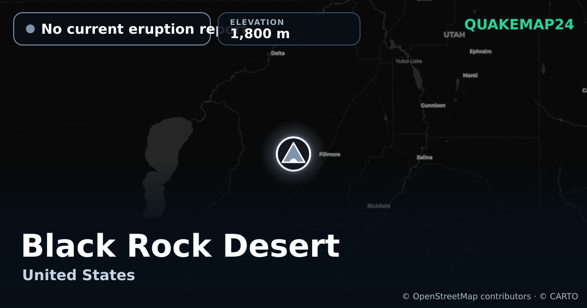 Black Rock Desert · No current eruption report · 1,800 m