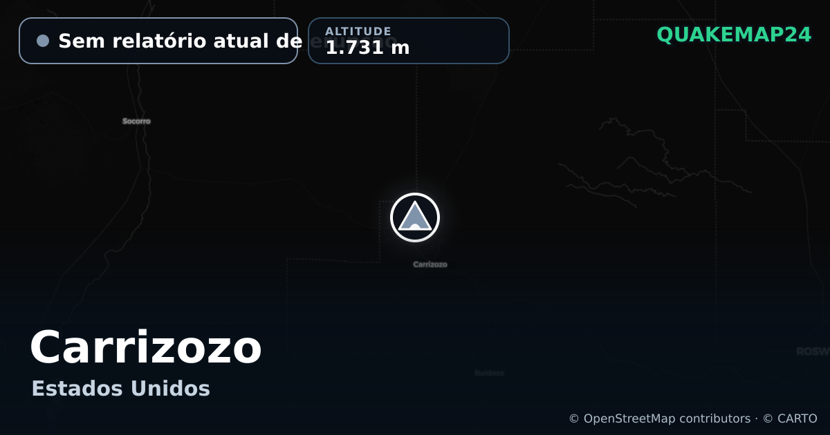 Carrizozo · Sem relatório atual de erupção · 1.731 m