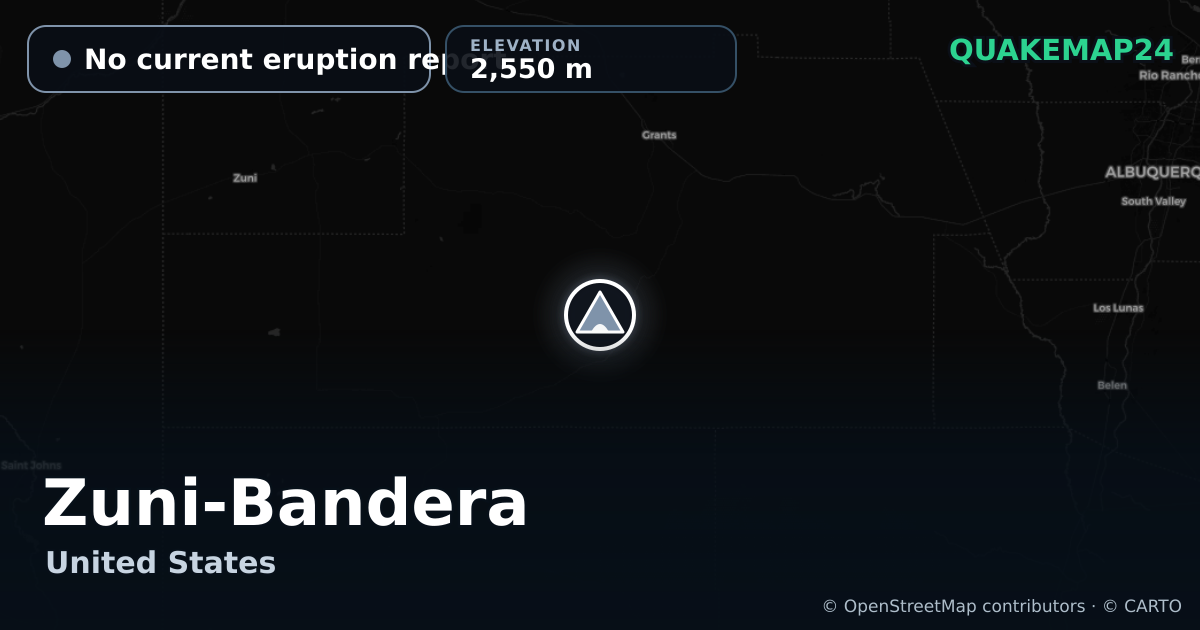 Zuni-Bandera · No current eruption report · 2,550 m