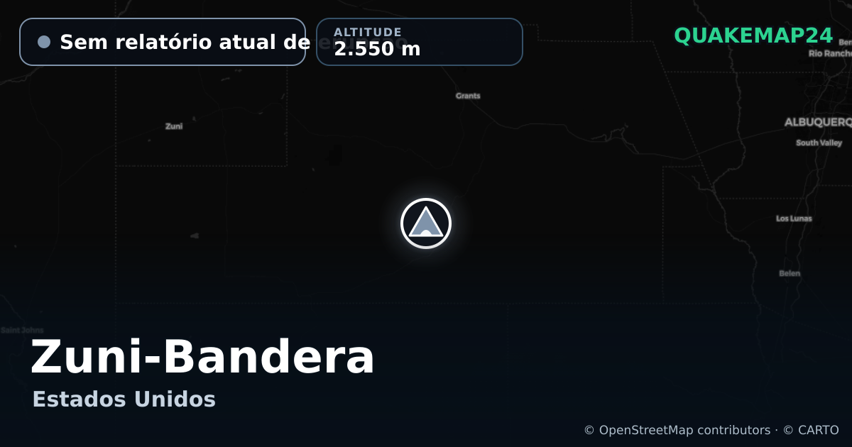Zuni-Bandera · Sem relatório atual de erupção · 2.550 m