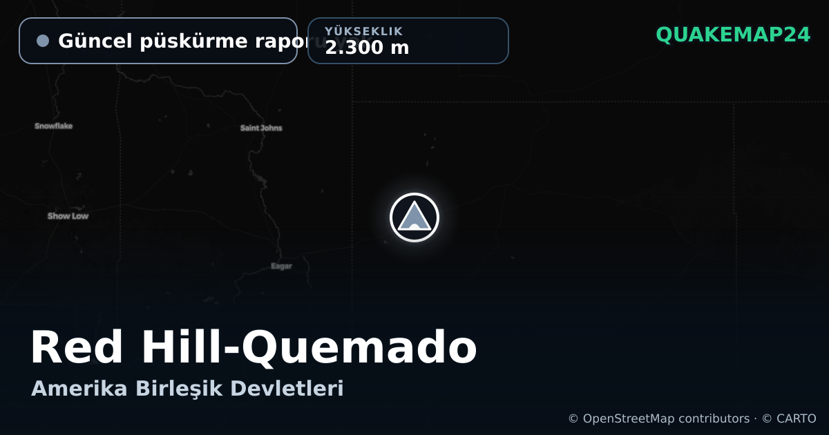 Red Hill-Quemado · Güncel püskürme raporu yok · 2.300 m