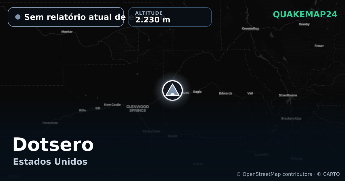 Dotsero · Sem relatório atual de erupção · 2.230 m