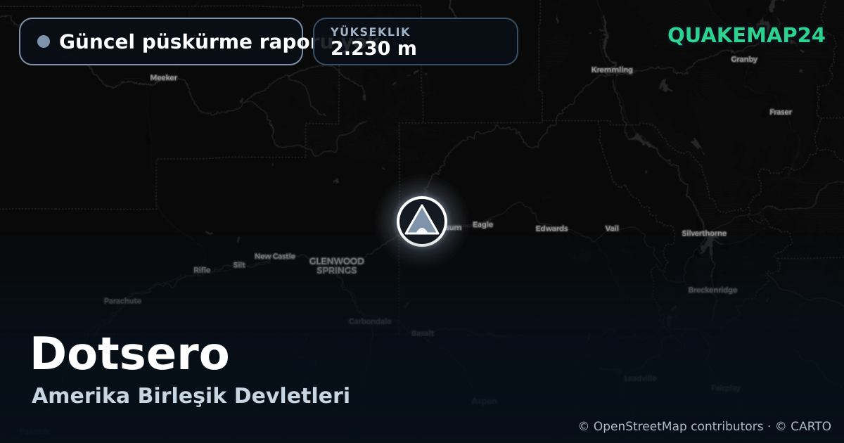 Dotsero · Güncel püskürme raporu yok · 2.230 m