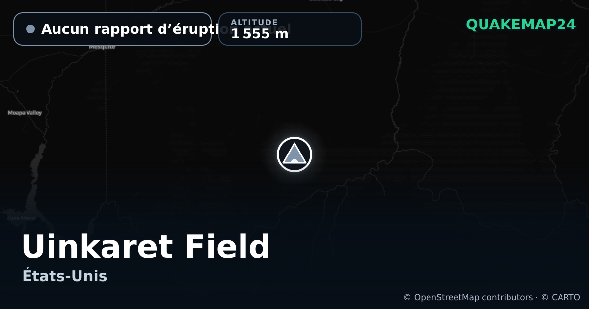 Uinkaret Field · Aucun rapport d’éruption actuel · 1 555 m