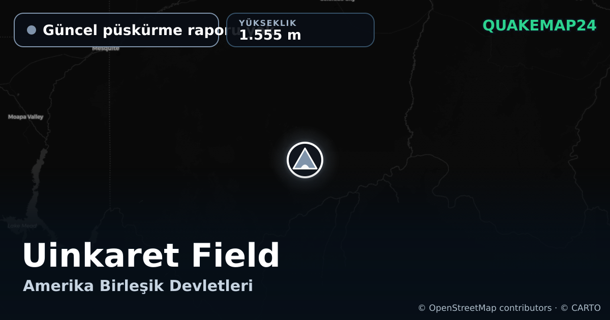 Uinkaret Field · Güncel püskürme raporu yok · 1.555 m