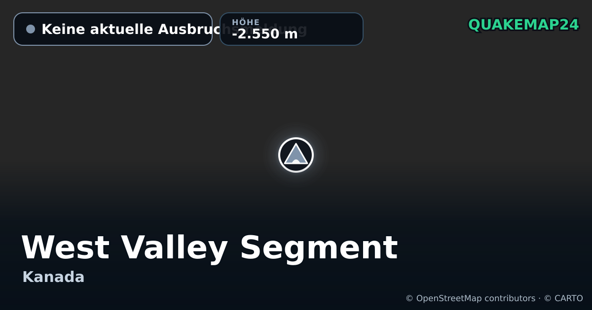 West Valley Segment · Keine aktuelle Ausbruchsmeldung · -2.550 m