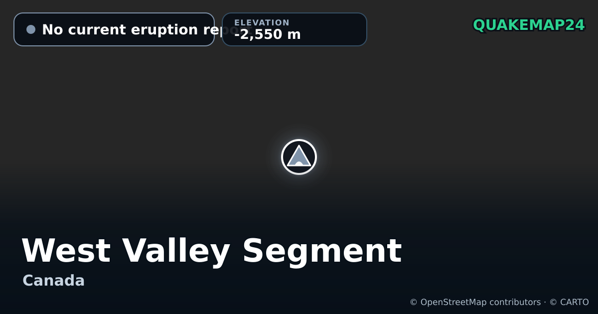 West Valley Segment · No current eruption report · -2,550 m