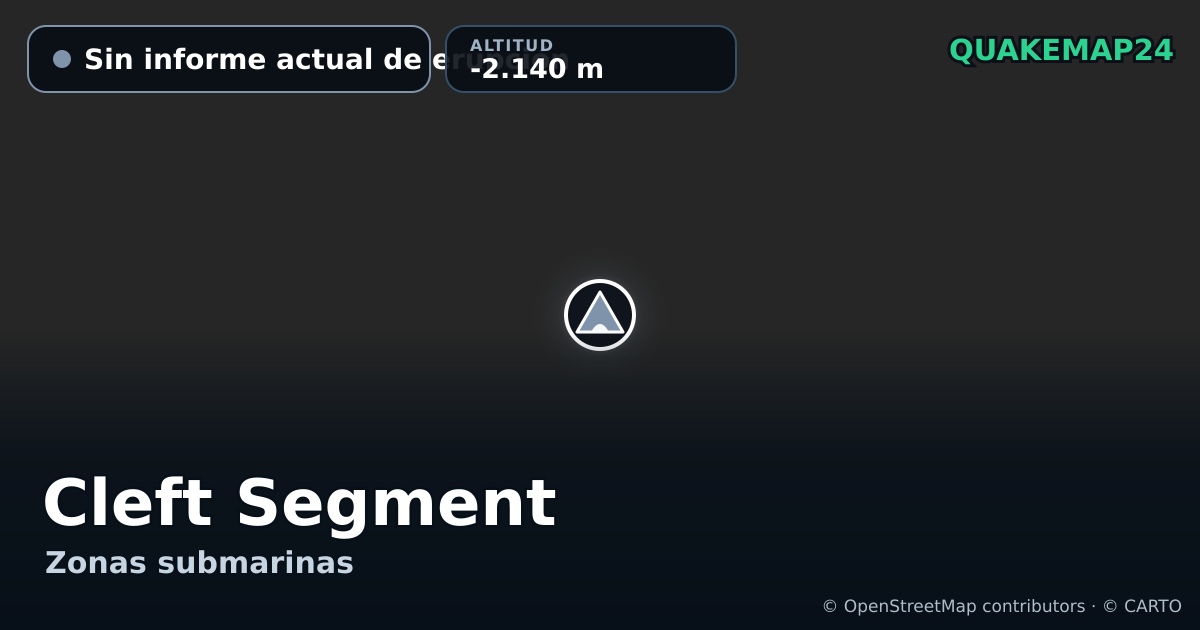 Cleft Segment · Sin informe actual de erupción · -2.140 m
