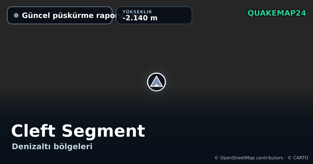 Cleft Segment · Güncel püskürme raporu yok · -2.140 m