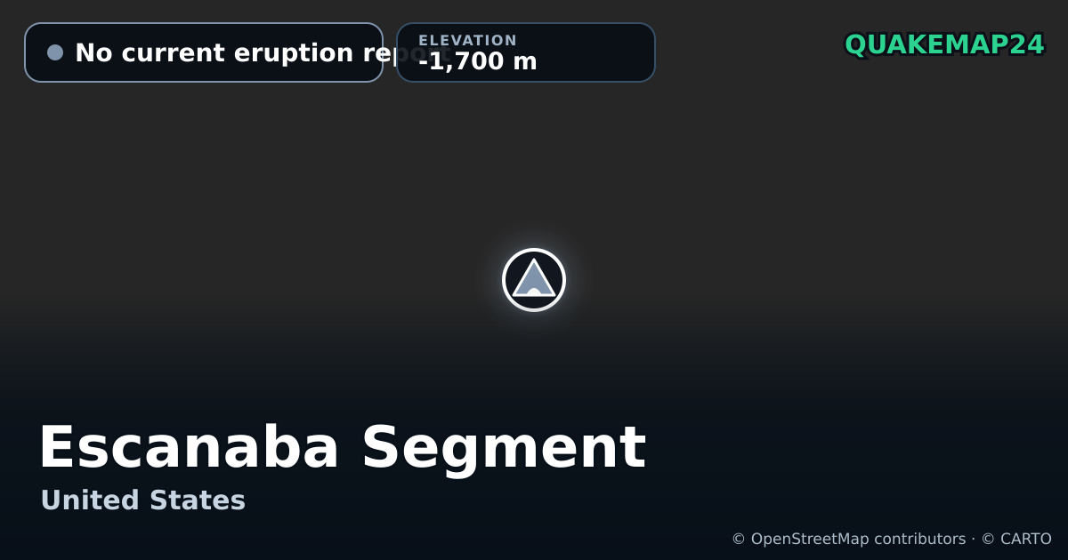 Escanaba Segment · No current eruption report · -1,700 m